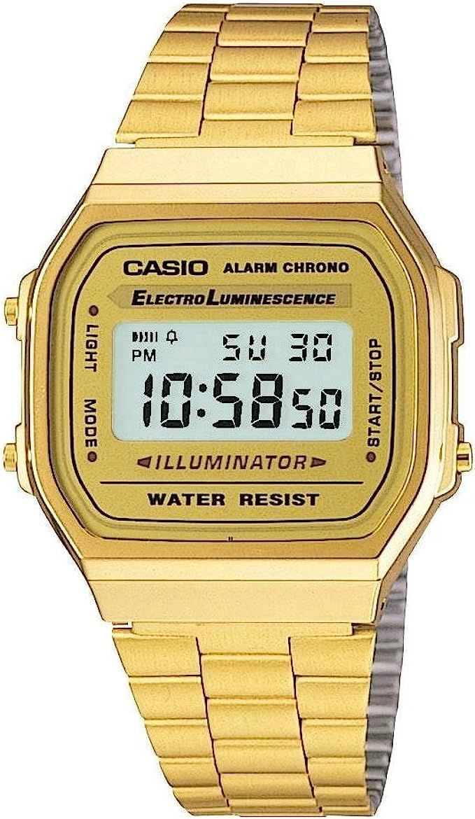 Casio Men's Digital Watch with Stainless Steel Strap A168WG-9WDF | Amazon (UK)