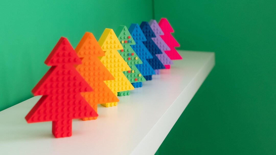 Christmas Tree Brick Decor Kids Room Holiday Decoration - Etsy | Etsy (US)