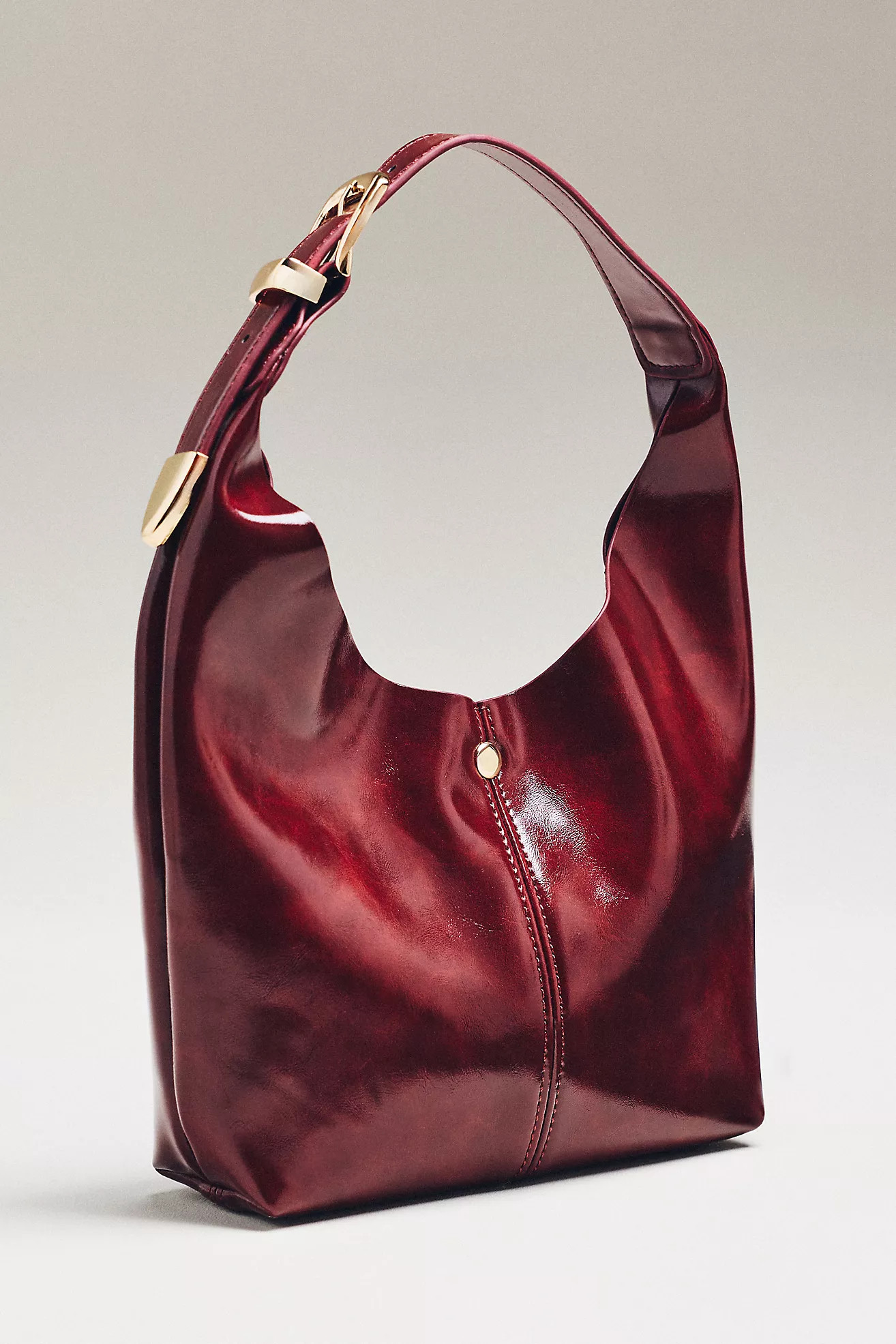 By Anthropologie Love Knot Burnished Buckle Mini Slouchy Bag | Anthropologie (US)
