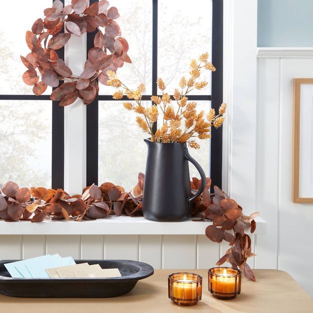 Oblong Distressed Wood Decor Bowl Black - Hearth &#38; Hand&#8482; with Magnolia | Target