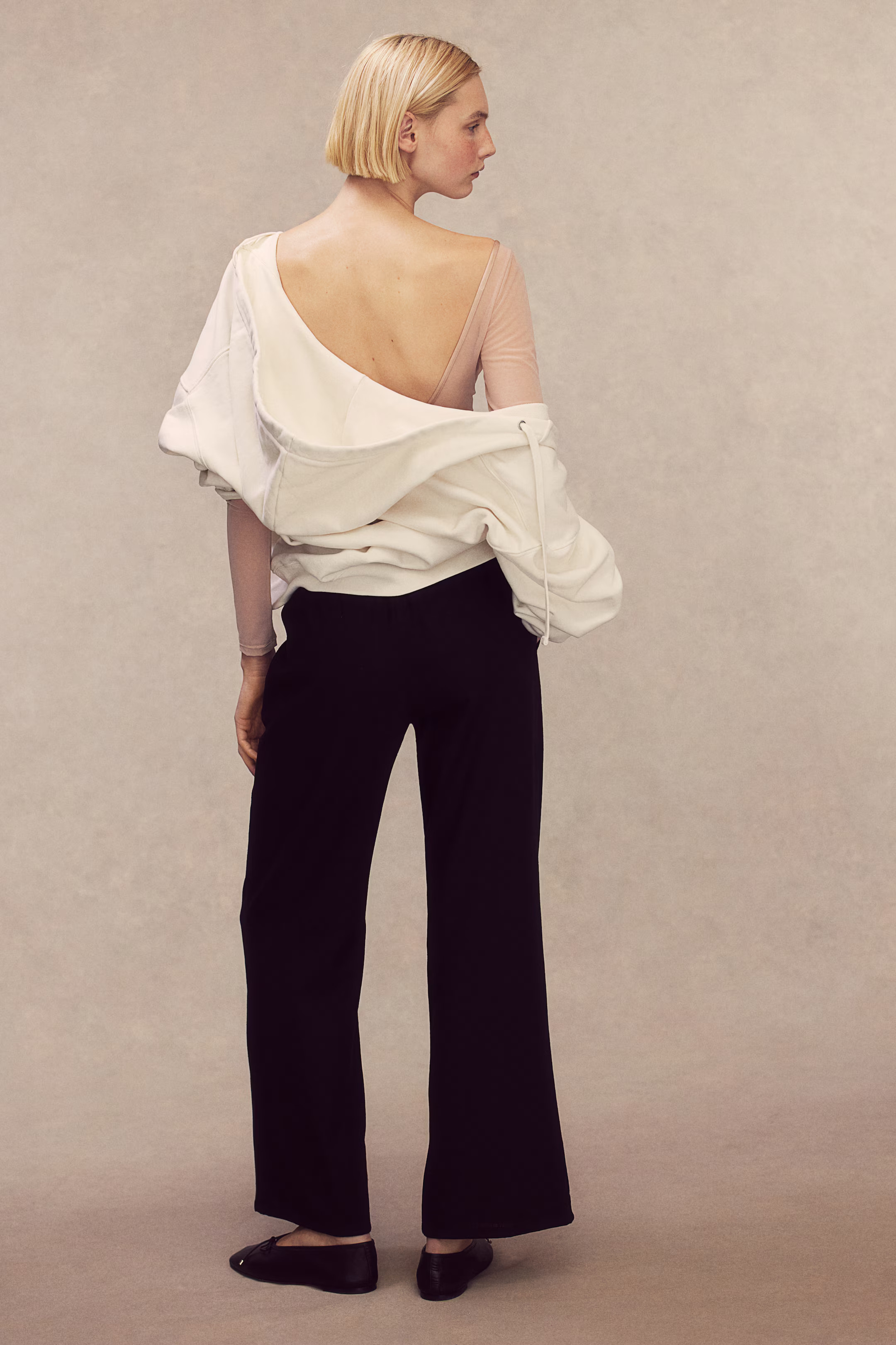 Linen-blend Pull-on Pants - White - Ladies | H&M US | H&M (US + CA)