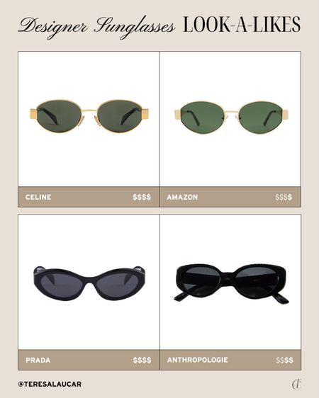 Designer sunglasses look-a-likes ✨

#LTKfindsunder100 #LTKstyletip