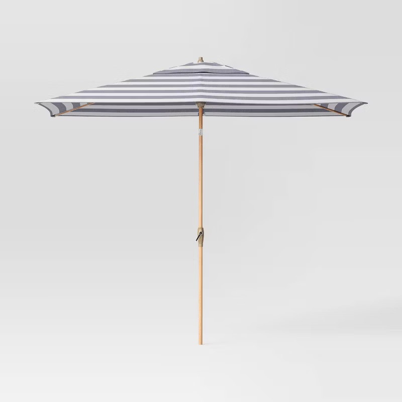10'x6' Rectangular Market Patio Umbrella - Light Wood Pole - Threshold™ | Target