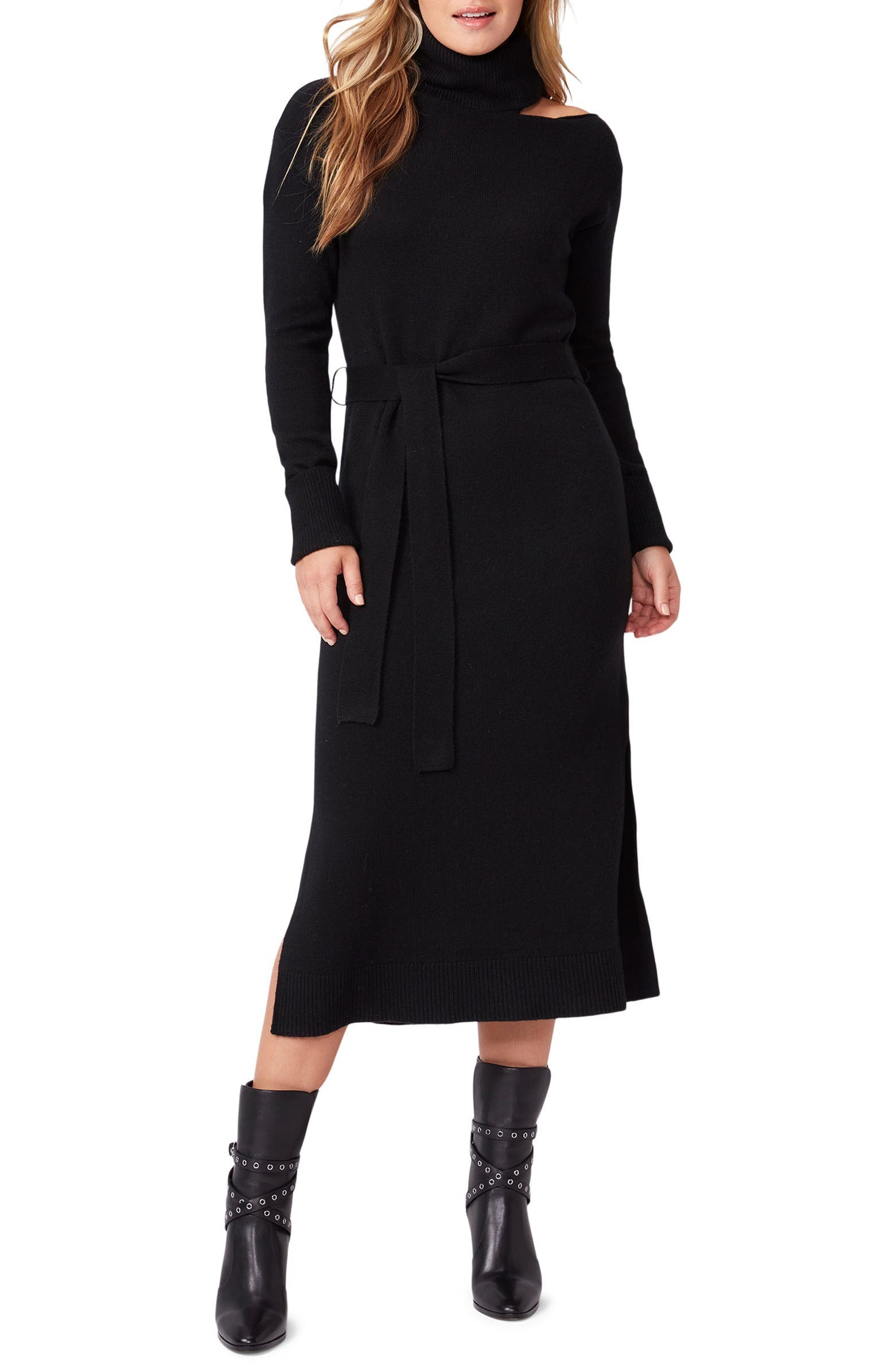 Raundi Shoulder Cutout Long Sleeve Wool Blend Sweater Dress | Nordstrom