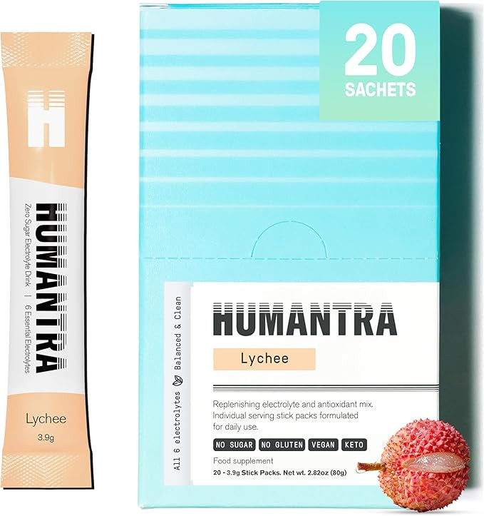 Humantra Electrolyte Packets | Zero Sugar | W/ 6 Electrolytes | Electrolytes Powder (20 Count, Ly... | Amazon (UK)