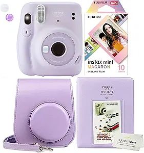 Amazon.com : Fujifilm Instax Mini 11 Lilac Purple Instant Camera Plus Case, Photo Album and Fujif... | Amazon (US)