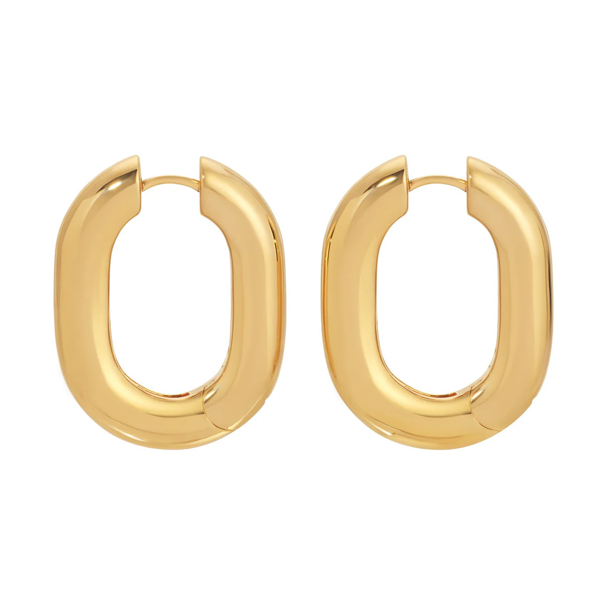 Icon Oval Hoops - Gold Grande | Erin Fader Jewelry Design