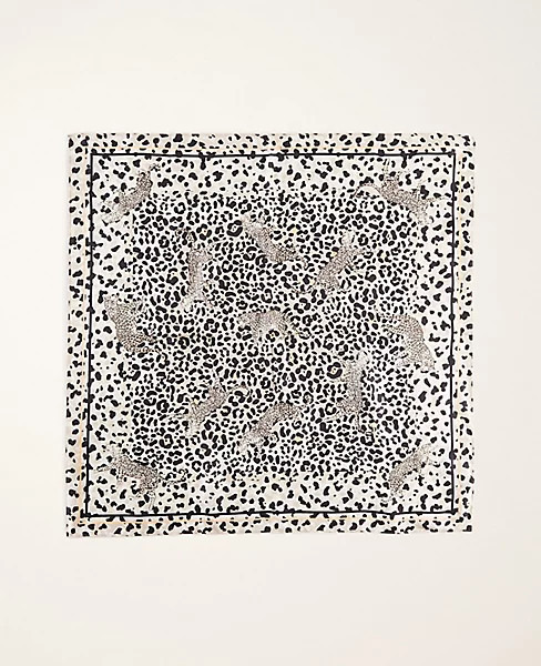Leopard Print Silk Little Scarf | Ann Taylor (US)
