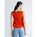 Free Assembly Women's and Women's Plus Smocked Peplum Sleeveless Cotton Top, Sizes X-4X | Walmart (US)