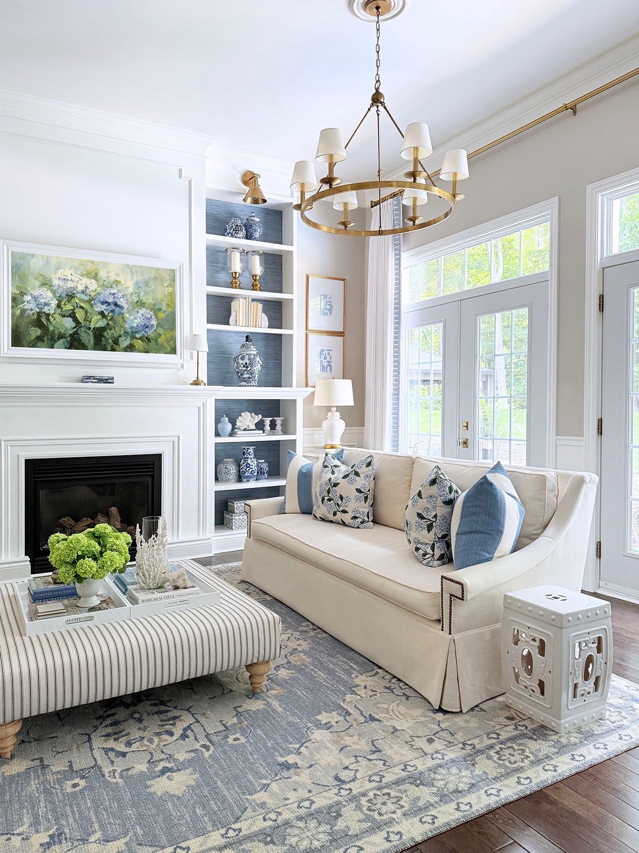 Bright and fresh living room decorating! Chic layers of blue and green always win💙💚

#LTKHome