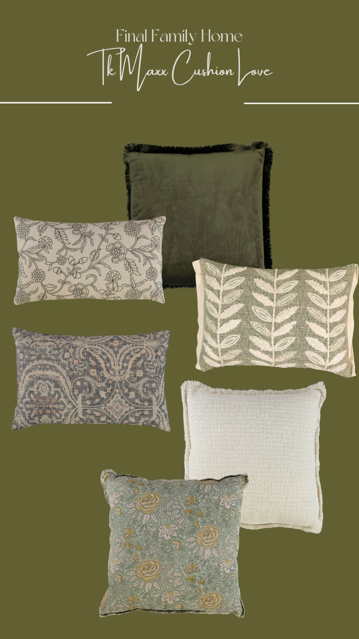 I’m a lover of cushions and here’s some I’m loving from tk maxx! 

#LTKhome #LTKSeasonal #LTKstyletip