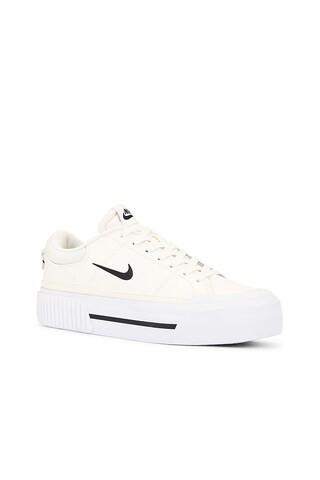 Court Legacy Lift Sneaker in Pale Ivory, Black, Muslin, & White | Revolve Clothing (Global)