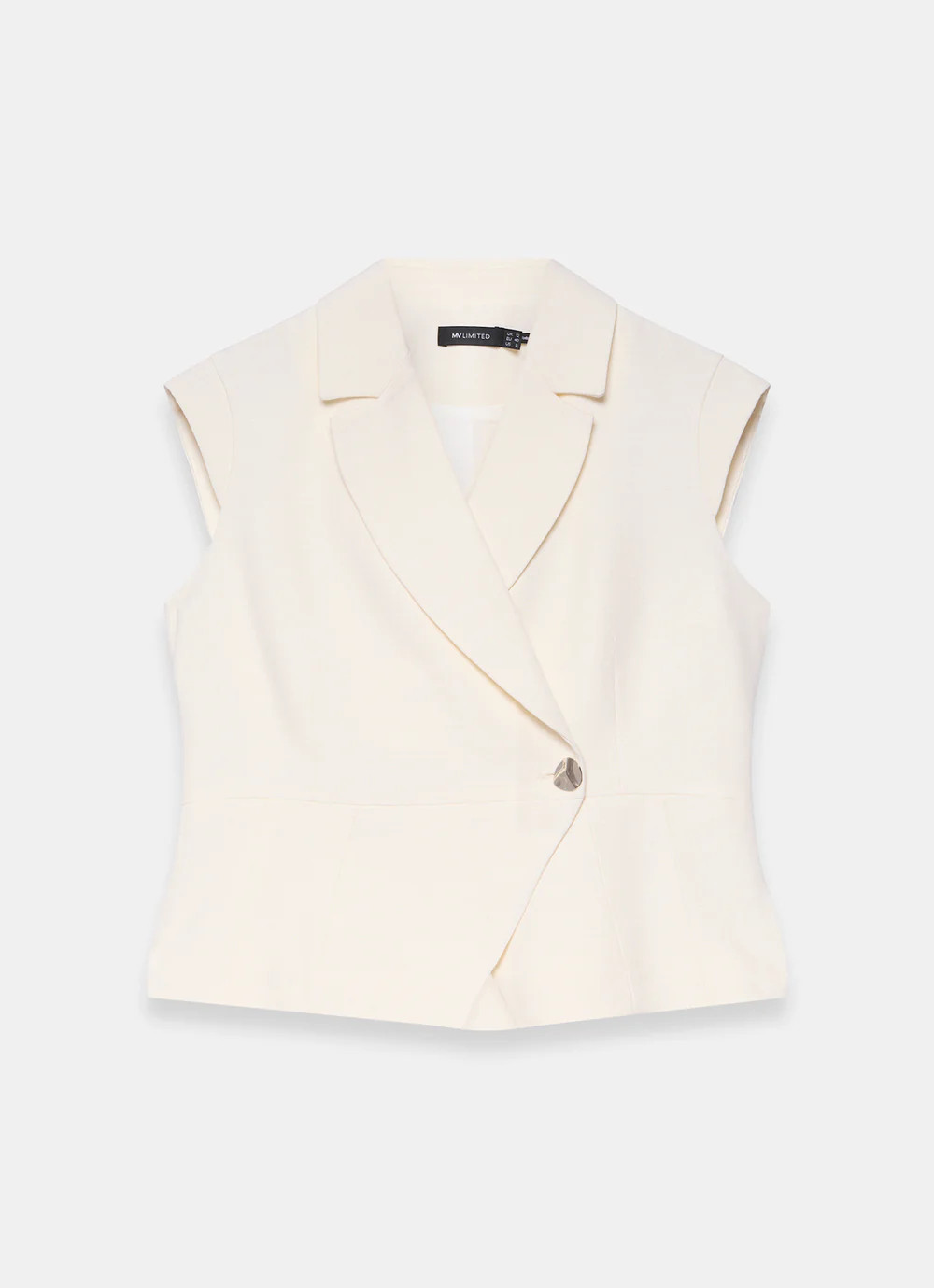 Cream Asymmetric Tailored Waistcoat | Mint Velvet