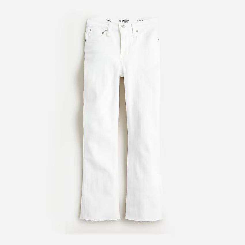 9" demi-boot crop jean in White wash | J.Crew US