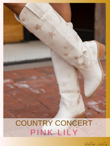 Cowboy boots for Country Concert outfit from Pink Lily
#LTKfindsunder100 #LTKfindsunder50 #LTKshoecrush #LTKstyletip 

#LTKFindsUnder100 #LTKFestival #LTKShoeCrush