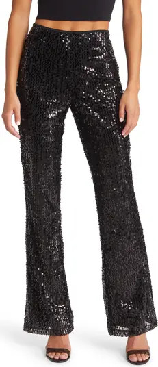 Open Edit Sequin Flare Leggings | Nordstrom | Nordstrom