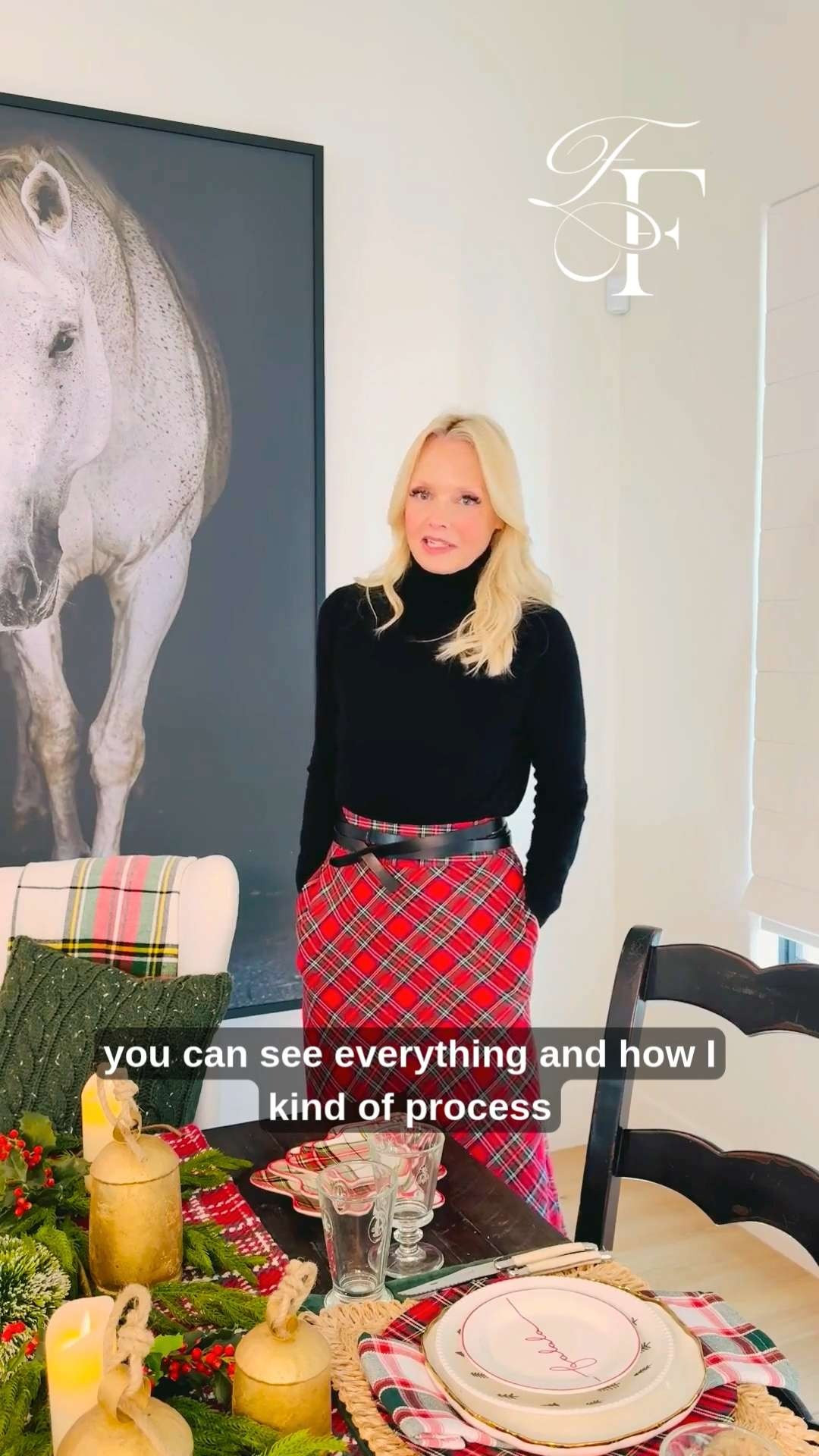 I had so much fun styling this Christmas tablescape! full of tartan plaids, faux flowers and greenery. I used gold bells for the holiday accent piece. This is the perfect dinner party table for the holiday season. ✨✨🎄🎄 

 #LTKHoliday #LTKSeasonal #LTKHome