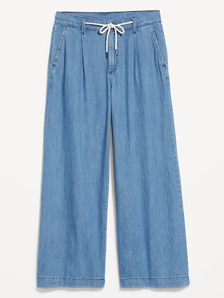 High-Waisted Super Wide-Leg Drapey Jeans | Old Navy (US)