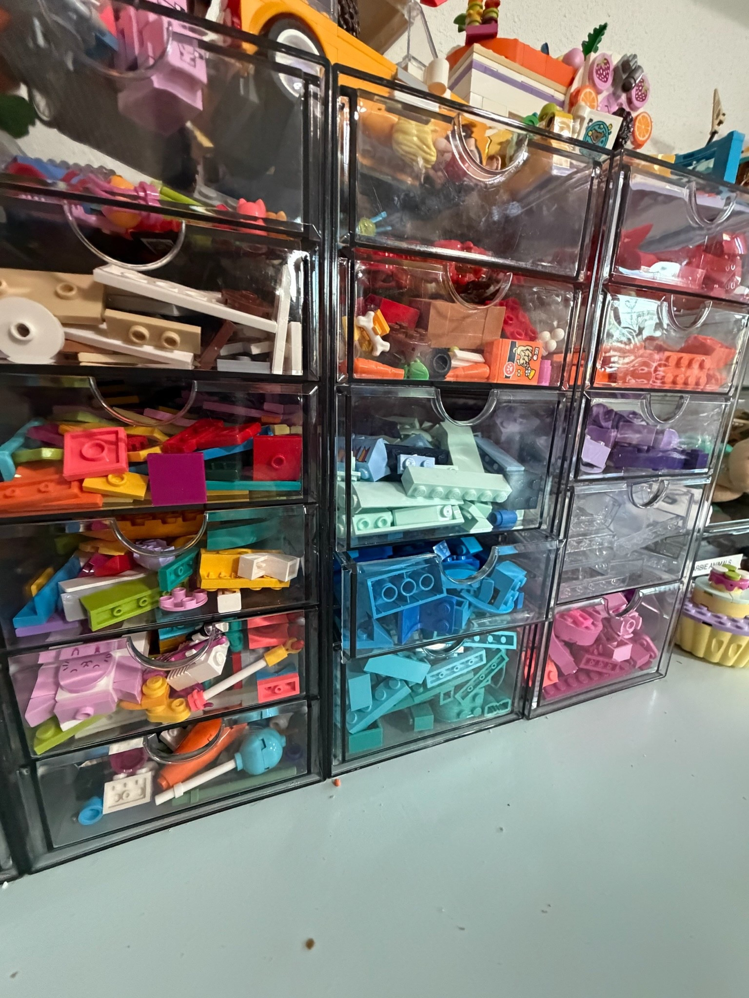 All the toys finally have a place. These clear bins make it so easy to see everything and keep the playroom organized! 

#LTKmomlife #LTKKids #LTKHome