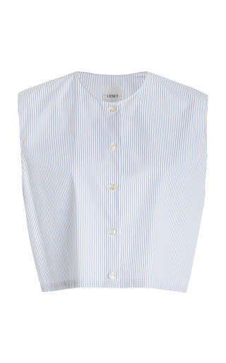 Yoshi Striped Cotton Vest | Moda Operandi (Global)