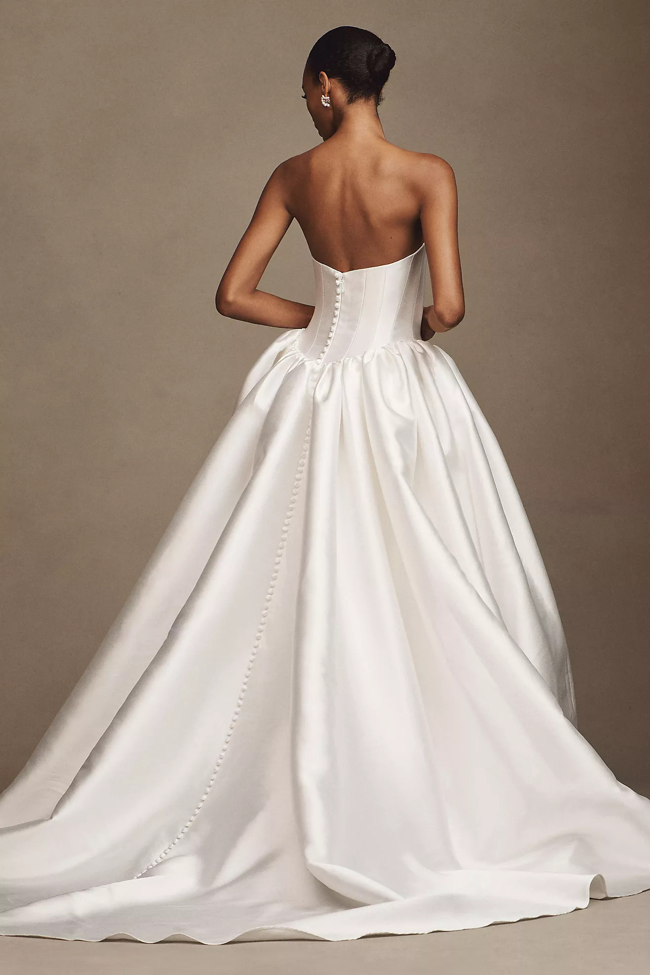 Jenny by Jenny Yoo Milena Strapless Drop-Waist Mikado Wedding Gown | Anthropologie (US)