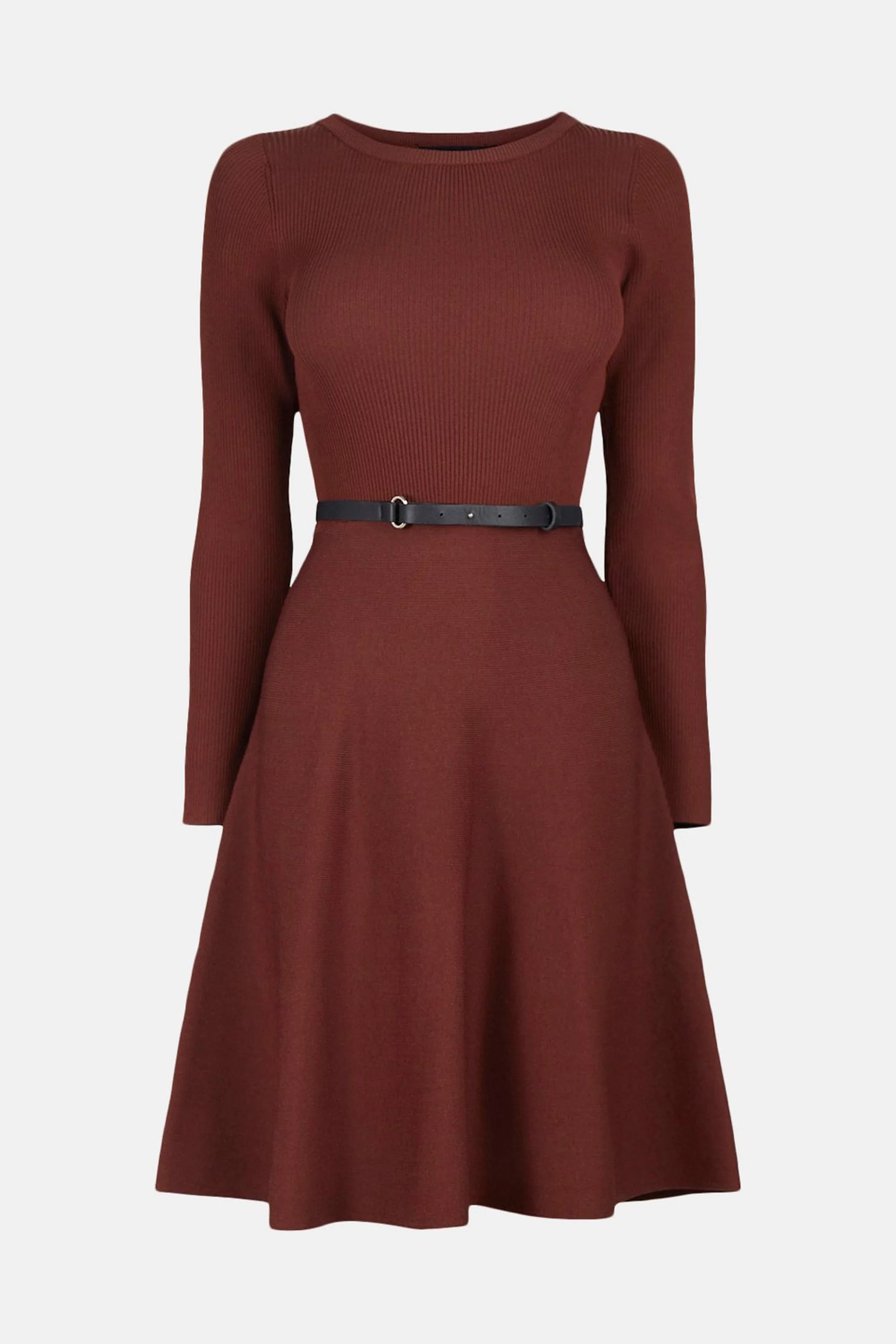 Crew Neck Knitted Skater Dress | Karen Millen UK & IE