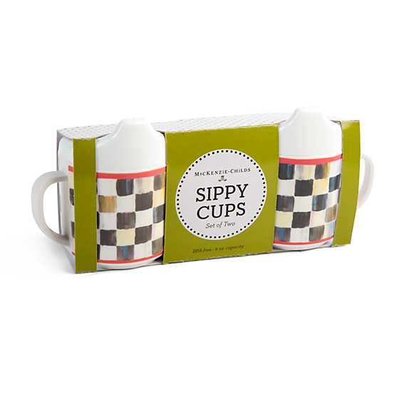 Courtly Check Sippy Cups - Set of 2 | MacKenzie-Childs