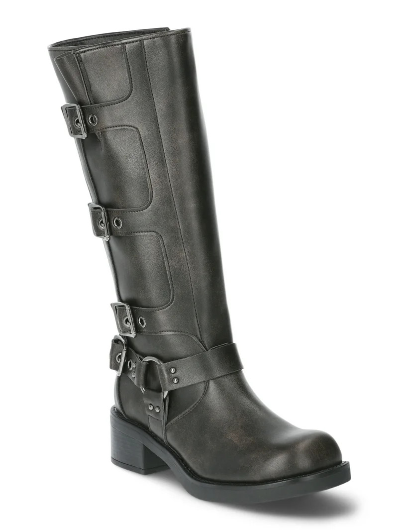 Madden NYC Women’s Tall Moto Buckle Boots, Sizes 6-11 - Walmart.com | Walmart (US)