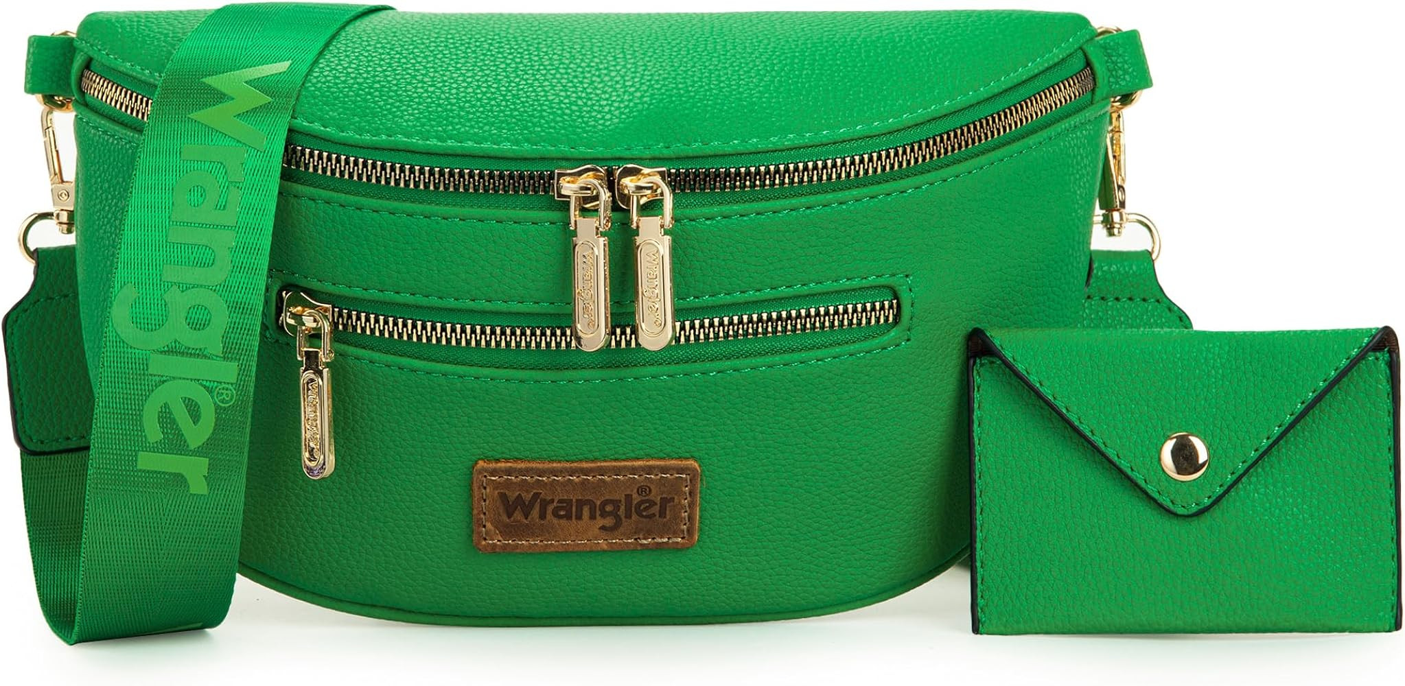 Wrangler Fanny Packs for Women Crossbody Sling Bag Waist Bag with Card Holder, Green | Amazon (CA)