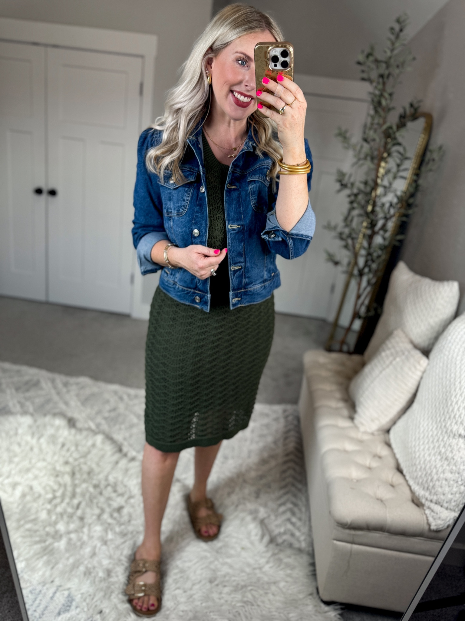 Daily try on, Walmart outfit, Walmart fashion, Walmart try on, time and tru, crochet dress, jean jacket 

Medium in both!

#LTKFindsUnder50 #LTKStyleTip #LTKSeasonal