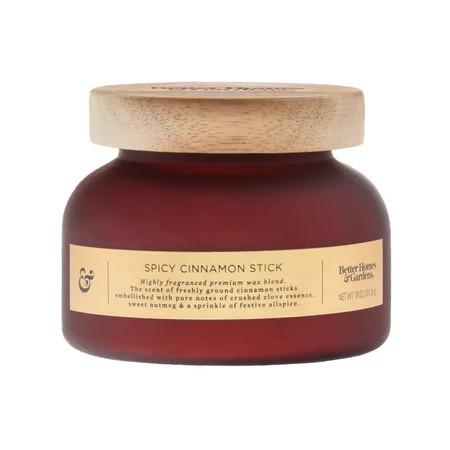 Better Homes & Gardens 18oz Spicy Cinnamon Stick Scented 2-wick Bell Jar Candle | Walmart (US)