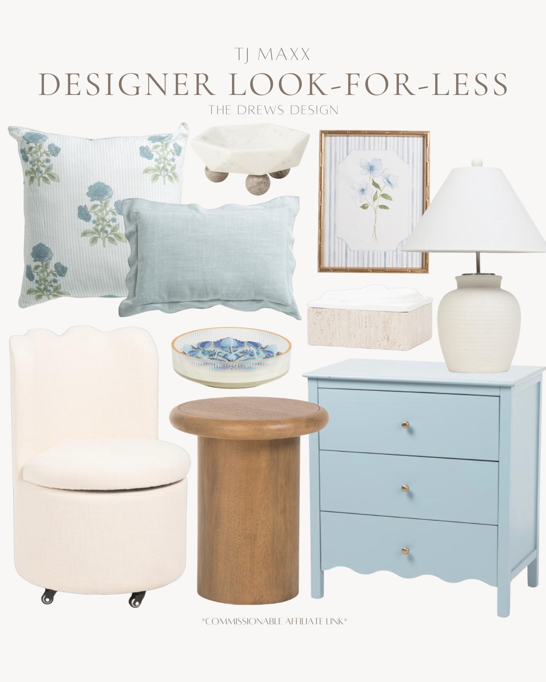 TJ Maxx home decor finds include side table, lamp, decorative box, wall art, throw pillows, candle, decorative bowl, and chair.

Home decor, coastal decor, looks for less

#LTKvlog #LTKHome #LTKSeasonal