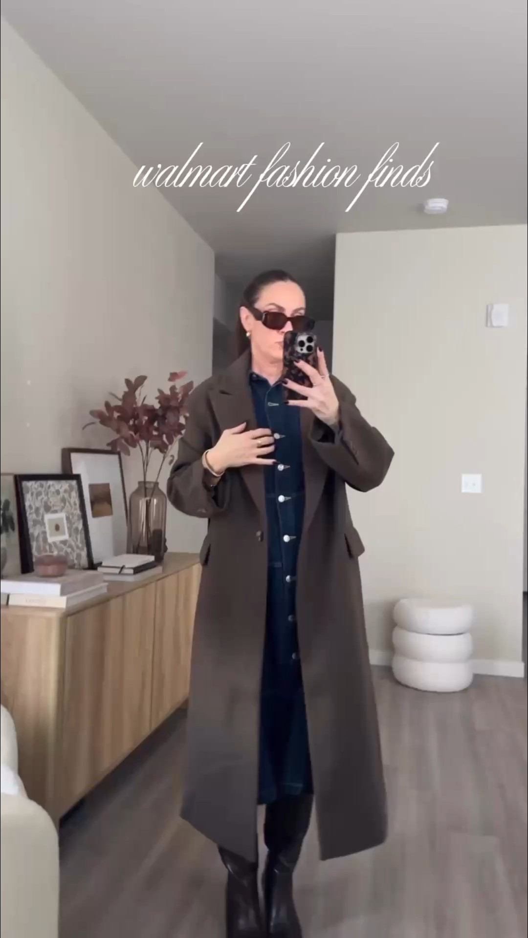 oversized coat dreams coming true! wearing size small on everything (i'm 5'7!) 🫠🫠

love the quality- the material- the length!! 10/10 



walmart fashion finds WORTH buying.  🔗😭😭😭😭
@walmart #walmartfashion