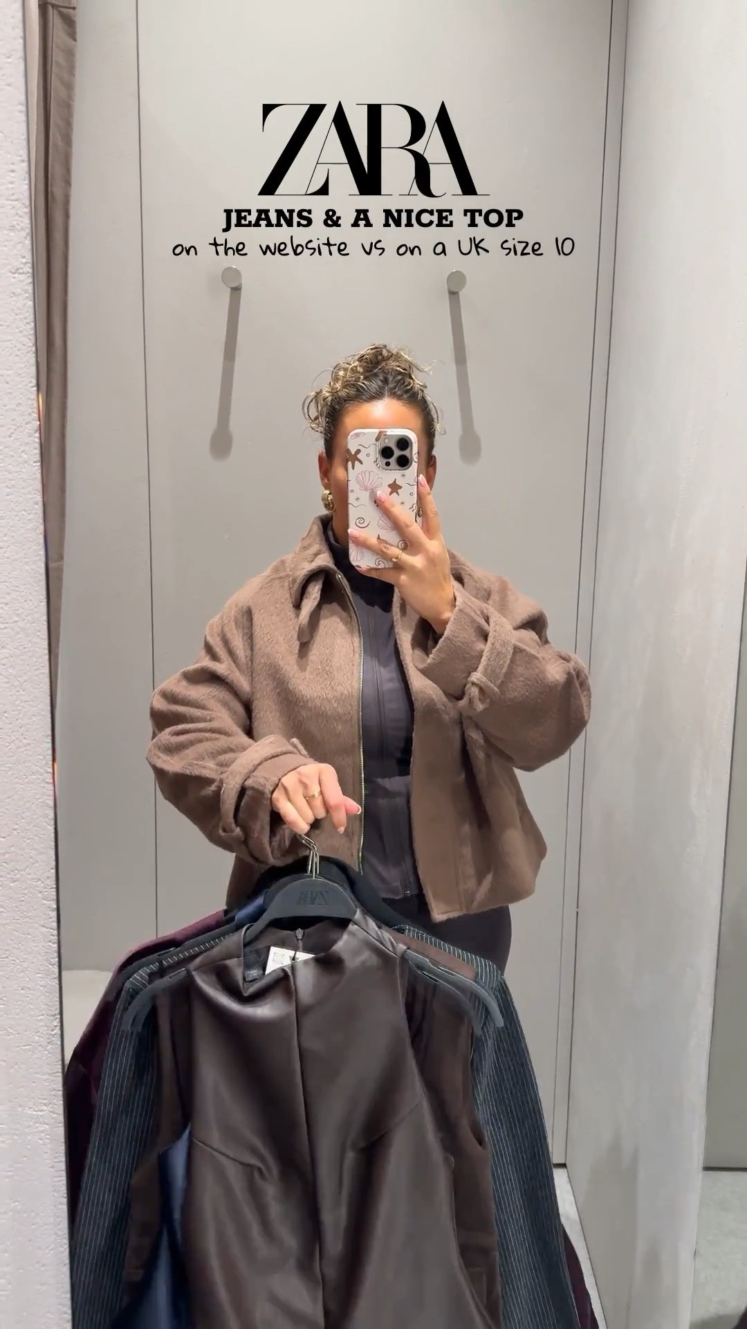 ZARA ON THE WEBSITE VS ON A UK SIZE 10 - JEANS & A NICE TOP EDITION 👖 

I’m a UK size 10, 5ft4 and I’m wearing the following sizes;
Medium in all tops.

What I would say is the brown faux leather top, burgundy shirt & brown suede waistcoat were a small medium, so I probably could have gone up to a large in these for a looser fit!

Jeans I’m wearing a size 10 in both!

I’ve also linked my outfit at the start;
Jacket size 10
Leggings size small

Jeans and a nice top, date night outfits, autumn outfits, top and jeans, denim, straight leg jeans, dinner date outfit, Zara try on haul, Zara outfits, Zara haul, Zara jeans

#LTKdatenight #LTKjeans #LTKautumn