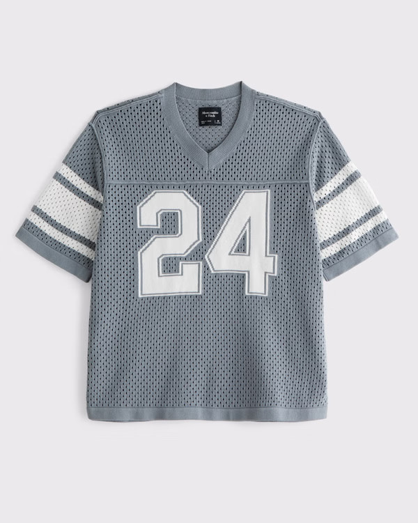 Men's Football Jersey-Inspired Sweater | Men's Clearance | Abercrombie.com | Abercrombie & Fitch (US)