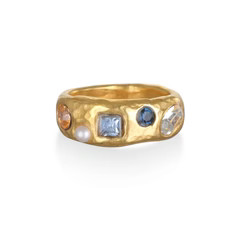 Rococo Gem Ring - Blue | Sequin