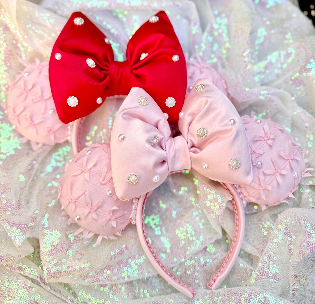 Pink Bows Minnie  Ears | Etsy (Global)