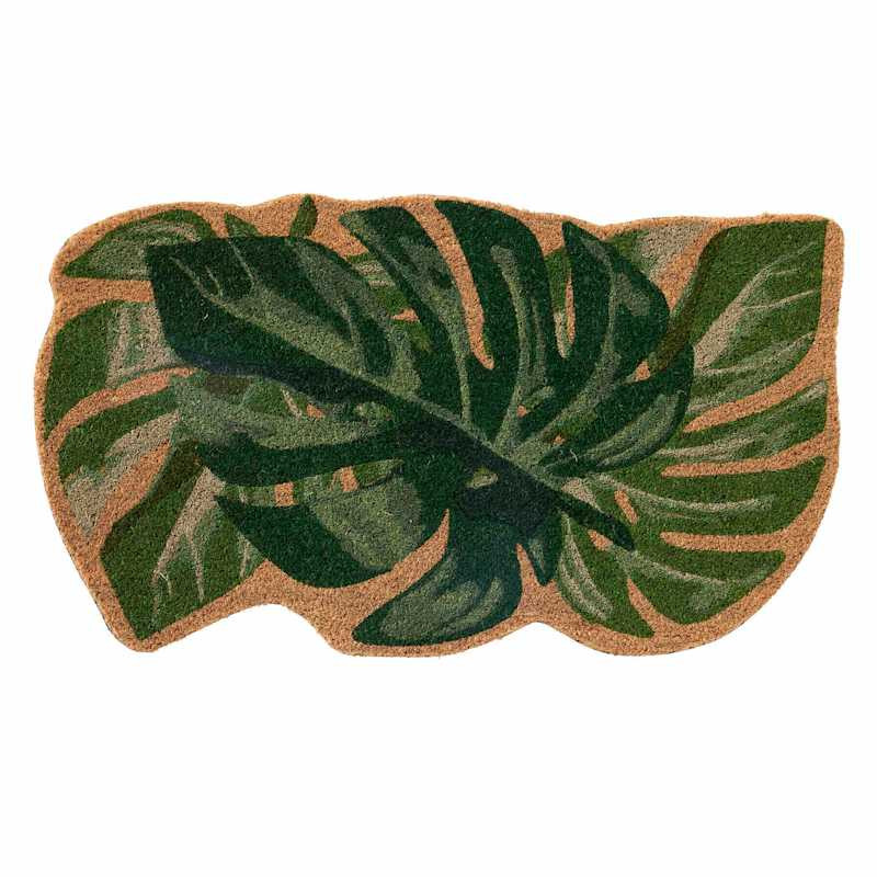 Monstera Leaves Shaped Coir Mat, 18x30 | At Home