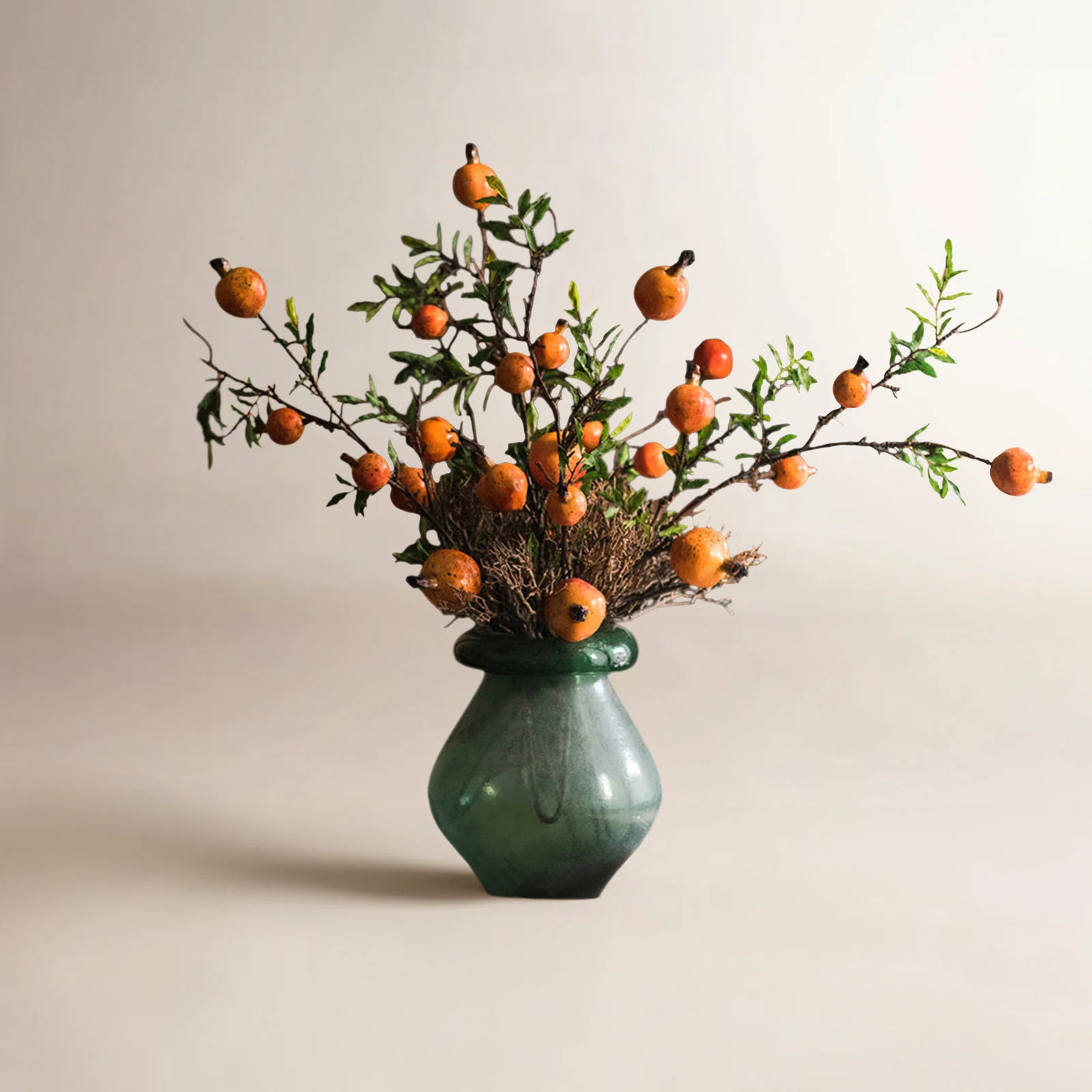 Rustic Artificial Pomegranate Fruit Stem | Wayfair North America