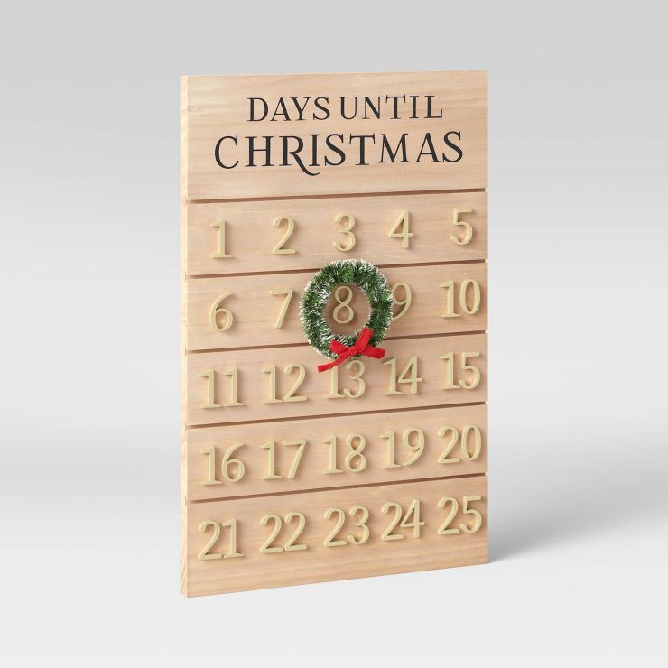Wood Countdown Calendar - Threshold&#8482; | Target