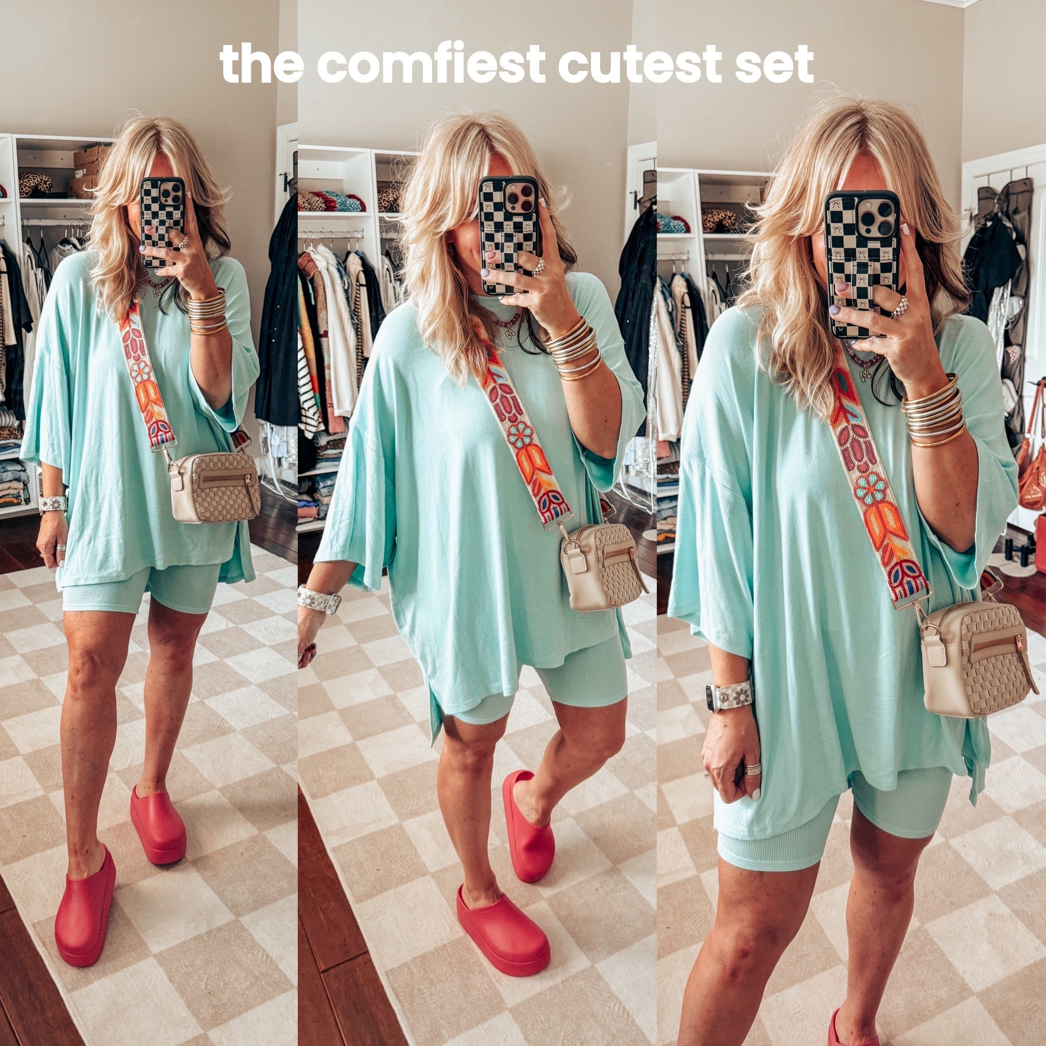 This set is so cute! It’s the softest material and you can look cute with no effort! 
Set - M
Pink tank underneath - M/L
Crocs - I size down 
✨SAVE with code MANDIE

#LTKFindsUnder100 #LTKStyleTip #LTKOver40