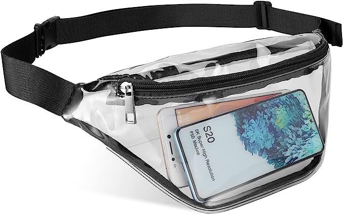 Clear Fanny Pack Stadium Approved, Water proof Transparent Fanny Pack for Women and Men, Small Cl... | Amazon (US)