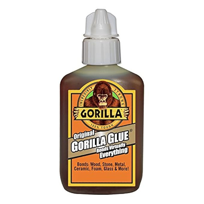 Gorilla Original Gorilla Glue, Waterproof Polyurethane Glue, 2 ounce Bottle, Brown | Amazon (US)