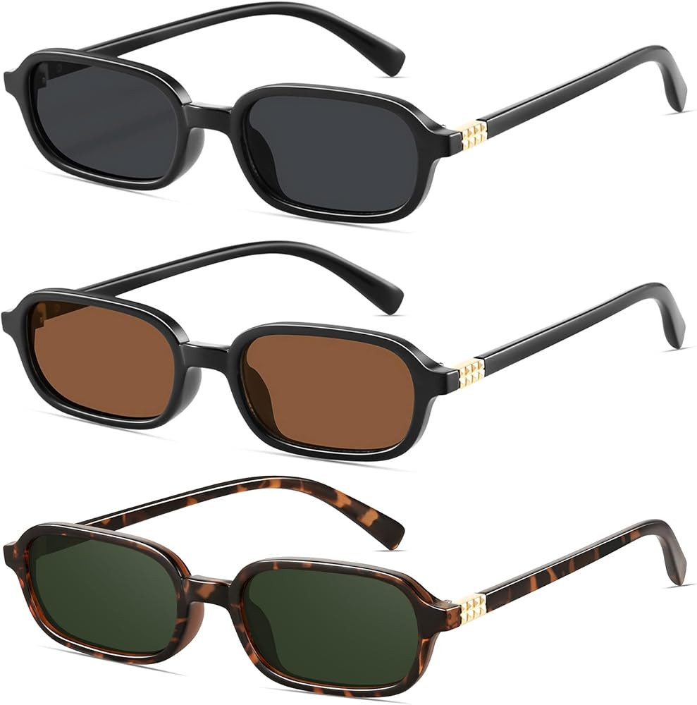 Retro Rectangular Sunglasses for Women Narrow Trendy Small 90s Style Square Frame UV Protection S... | Amazon (US)