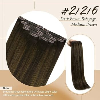 Sunny Clip in Hair Extensions Real Human Hair Clip in Extensions Brown Clip in Hair Extensions Ba... | Amazon (US)