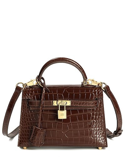 Alligator-Embossed Leather Crossbody | Gilt & Gilt City