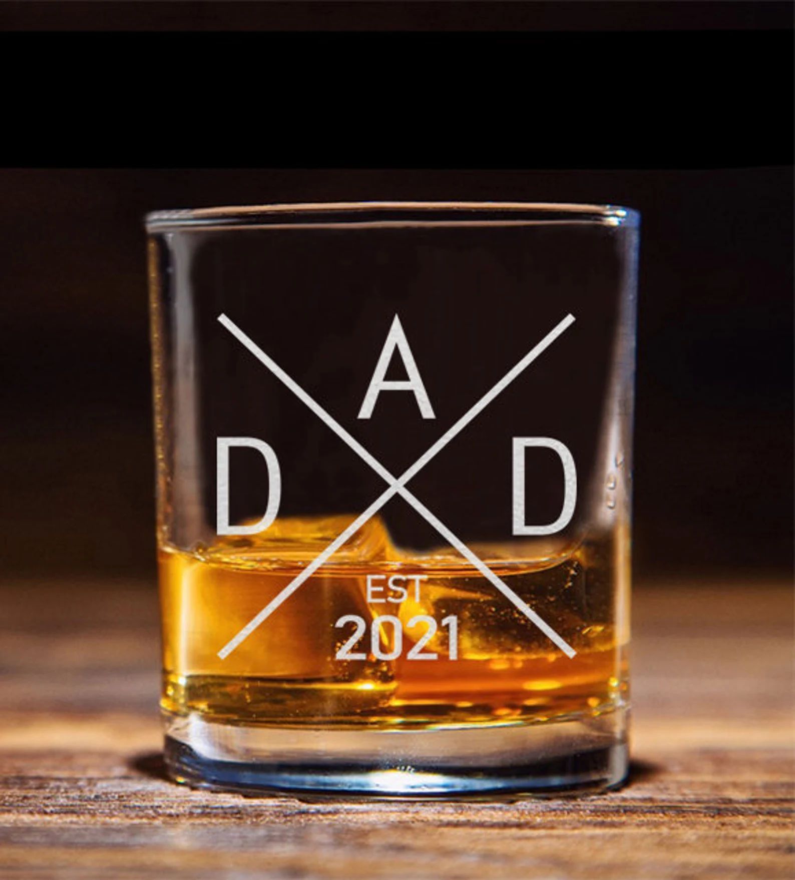 Dad Est 2021 Pregnancy Announcement New Dad Established 2021 First Time Father Whiskey Glass | Etsy (US)