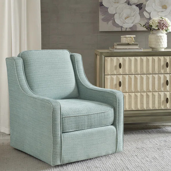 Brooksville Upholstered Swivel Armchair | Wayfair North America