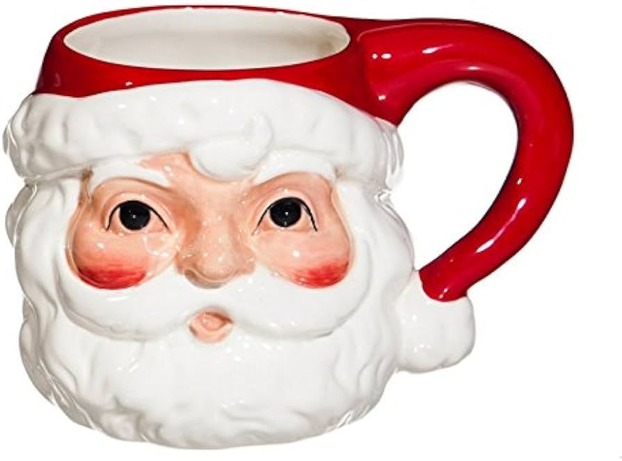 Cypress Home Vintage Santa Ceramic Christmas Mug | 14 ounces | Coffee Cup for Coffee, Tea, Hot Ch... | Amazon (US)