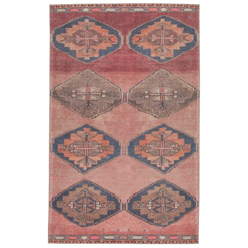 VIBE BY JAIPUR LIVING Mirta Pink/Blue 5 ft. x 7 ft. 6 in. Medallion Area Rug | The Home Depot